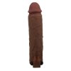 Pretty Love Xerxes – 22 cm Vibrating Penis Sleeve, Dark Brown